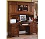 Deep Chestnut Brown Computer Credenza with Hutch Deep Chestnut Brown