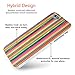 iPhone 6 Plus Case , Swees® [Nature & Me Series] Genuine Natural Bamboo Wood Backplate with Colorful Vertical Stripes Texture and Rubberized Hard PC Frame Protective Case for iPhone 6 Plus (5.5 inch)