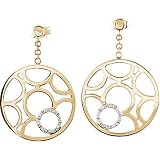 14K Two-Tone Gold Diamond Earrings - 0.05 Ct.