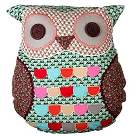 Owl Cushion - Green
