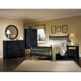IMAGE OF Cottage Black Slat Bedroom Set (Full) by Vaughan-Bassett
