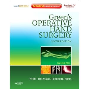 Click here to buy Green's Operative Hand Surgery: 2-Volume Set Expert Consult: Online, Print, and... by Scott W. Wolfe MD, Robert N. Hotchkiss MD, William C. Pederson MD, and Scott H. Kozin MD.