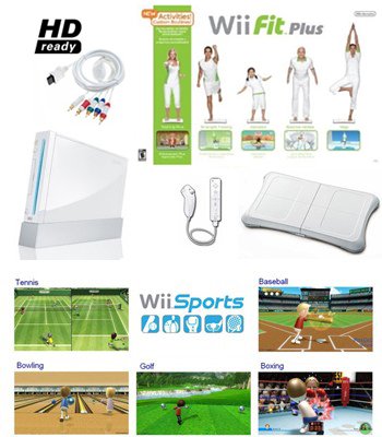 Nintendo Wii System HD Ready with Wii Fit Plus Bundle