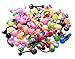 BodyJ4You 20PC Belly Button Rings Banana Barbells 14G Bioflex Plastic Bar Mix Color Body Jewelry