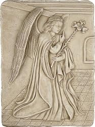 Archangel Gabriel Annunciation Wall Relief from Ghent Cathedral, Stone