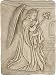 Archangel Gabriel Annunciation Wall Relief from Ghent Cathedral, Stone