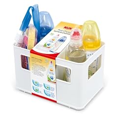 NUK 10225081 First Choice Reinigungsset mit 2 Anti-Colic Weithalsflaschen aus PP (2 x 300ml) mit Silikonsauger, BPA-frei, 1 Sp�lreiniger sowie 1 Flaschenb�rste 2in1 und Flaschenbox