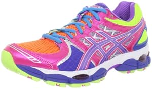 ASICS Women's GEL-Nimbus 14 Running Shoe,Light Bright/Grape/Pink,6.5 M US