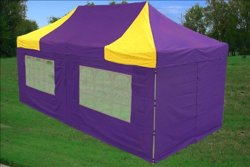 10x20 Pop up 6 Walls Canopy Party Tent Gazebo Ez Yellow/purple