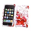 Apple iPod Touch 4th Generation Snap On Protector Hard Case "Red Hearts" Design
