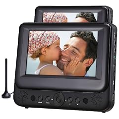 Odys Megaro Tragbarer DVD-Player/Fernseher mit zus�tzlichem 23 cm (9 Zoll) Bildschirm (USB, SD-Card, DVB-T) schwarz