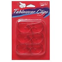 Clear Plastic Tablecover Clips (6 count)