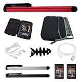 Skque Black Glove Carrying Case + Black EVA Hard Shell Cover + 2 packs of Screen Protector + 3 packs of Stylus Pen + White Micro USB Cable + White Earphone w/mic + Fishbone Holder for Amazon Kindle Fire 7 Skque Black Glove Carrying Case + Black EVA Hard Shell Cover + 2 packs of Screen Protector + 3 packs of Stylus Pen + White Micro USB Cable + White Earphone w/mic + Fishbone Holder for Amazon Kindle Fire 7