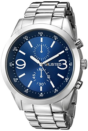 UNLISTED WATCHES Men's 10024676 Classic Analog Display Japanese Quartz Blue Watch
