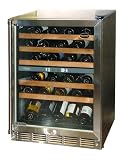 Vinotemp VT-45 Dual-Zone 45-Bottle Front-Venting Wine Chiller, Stainless Steel