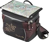 ABUS Lenkertasche Lyria ST 4400 SB KF Leinera, braun/schwarz/floral, 22 x 14,5 x 22 cm