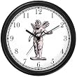 Angel Statue Wall Clock by WatchBuddy Timepieces (Slate Blue Frame)