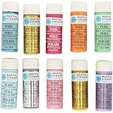 Plaid:Craft  Martha Stewart Pearl & Metallic Acrylic Craft Paint Set-10 Colors