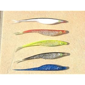 SQUIRMIES Soft Plastic Fork Tail Glassy's 120mm