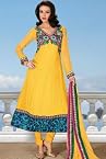 Yellow Georgette Salwar Kameez