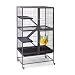 Prevue Hendryx 485 Pet Products Feisty Ferret Home with Stand, Black Hammertone