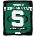 Michigan State Spartans College Style 50x 60 Imprint Micro Raschel Blanket/Throw - NCAA College Athletics