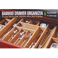 Bamboo Drawer Expandable Organizer Plus 3 Bonus Trays