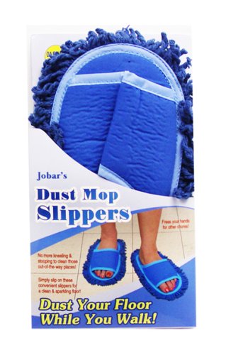 Dust Mop Cleaning Slippers- Blue