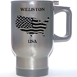 US Flag - Williston, North Dakota (ND) Stainless Steel Mug