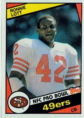 1984 Topps #357 Ronnie Lott - San Francisco 49ers (Football Cards)