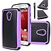 MOTO G Case, MOTO G (2ND GEN.) CASE, E LV Moto G Case Cover - Dual Layer Hybrid Armor Defender Protective Case Cover for Motorola Moto G (2014) with 1 Stylus and 1 Screen Protector - PURPLE