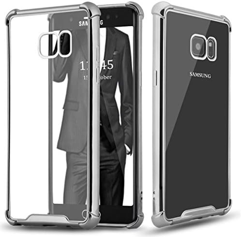 Galaxy Note 7 Case, ArtMine [Plating Anti-Fall Series] Crystal Clear Back Cover [Silver] Bumper &amp; Soft TPU Slim Fit [Shock Absorbent] Protection Case for Samsung Galaxy Note 7