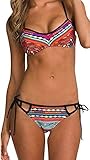 Akee Vintage Graphic print bikini tie string bottom by GoldenAcreTM