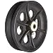 EZ Roll WEZ-0820-VGR 8" Diameter x 2" Width V-Groove Steel Wheel, 1400 lbs Load Capacity
