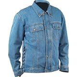 Diamond Plate Denim Motorcycle Jacket Medium (Mens 34-36 Ladies 10-12)