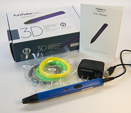 FunMaker 3D Printing Pen 4th Generation 2016 Classic Model Blue Color (Blue)