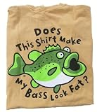 Does this shirt make my bass look fat? - fishing t-shirt by Fishboy (X-Large)
