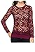 G2 Chic Women's Fashion Lace Long Sleeve Basic Scoop Neck Top Tee Shirt
