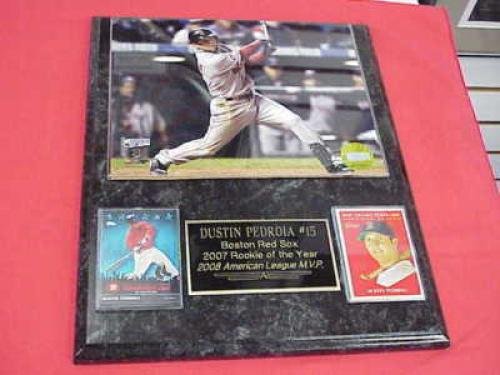 Boston Red Sox Dustin Pedroia 2 Card Collector Plaque