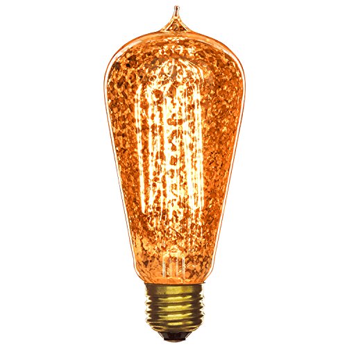 Sunlite 40S19/AQ/T/GF 40-watt  Antique Edison S19, Medium Base, Golden Fleck