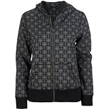 SPLIT Flocked Womens Hoodie - Black
