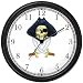 Skull with Eye Patch & Three Corner Hat & Crossed Swords - Pirate Theme - JP Wall Clock by WatchBuddy Timepieces (Hunter Green Frame)