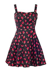 General Print Cotton/Spandex Vintage  Dress