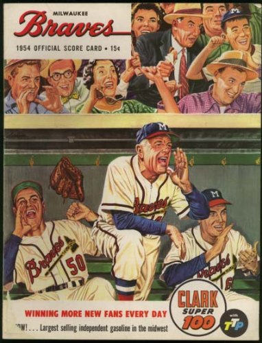 Milwaukee Braves Baseball Game Program 1954 (Chicago Cubs)