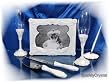 Wedding Guest book, Toasting glasses, cake knife and pen set W175F