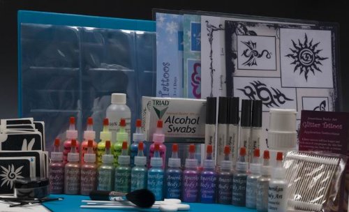 Amerikan Body Art Deluxe Professional Glitter Tattoo Kit