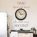 MairGwall Time Spent with Family is Worth Every Second - Family Lettering Vinyl Wall Decal - Without Clock and Picture Frame (Black, Medium)