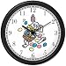 Bunny Spilling Easter Egg Basket Easter Theme Wall Clock by WatchBuddy Timepieces (White Frame)
