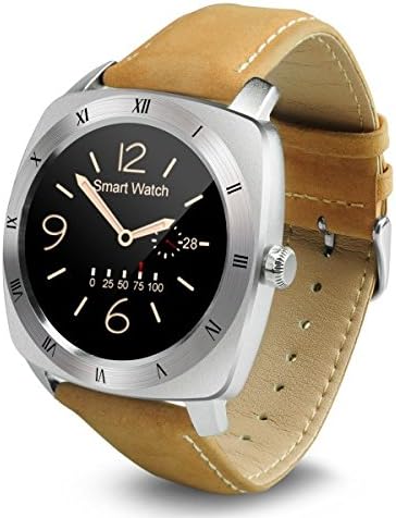 Jedy Bluetooth Smart Watches Heart Rate Monitor Water resist Bluetooth Men Decent Smartphone Wristwatch Phone For IOS Iphone 5s/6/6s Android smartphone (Silver)