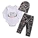 Baby Boys Crawl Walk Hunt Deer Horn Bodysuit and Pants Outfit with Hat